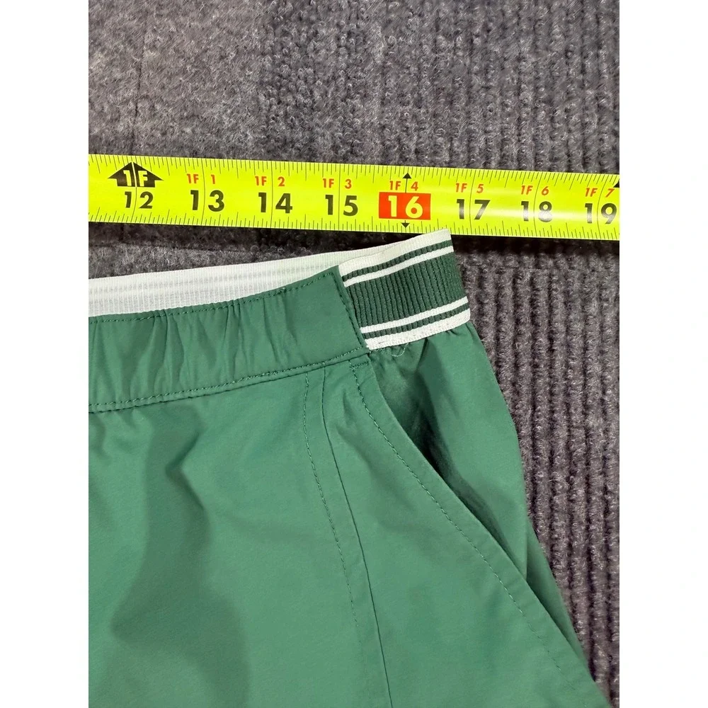 Vineyard Vines Mens Performance Shorts Green XL Elastic Waist Striped Trim 5.5in